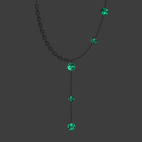 Lilac | Silver | Firefly Glass Cascade Double Pendant